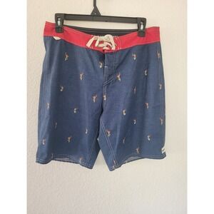 REEF Men's Boardshorts Size 30 To Trip On Blue Hula Dancer Swim‎ Trunks #5